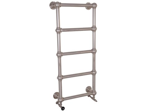 Colossus 5 Bar Nickel Wall Mounted Towel Rail 1300mm high x 500mm wide