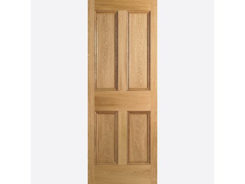 Oak Veneered 4 panel fire door