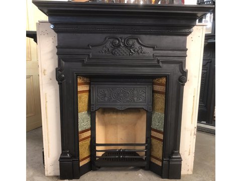 Original Victorian cast iron fireplace  f2806