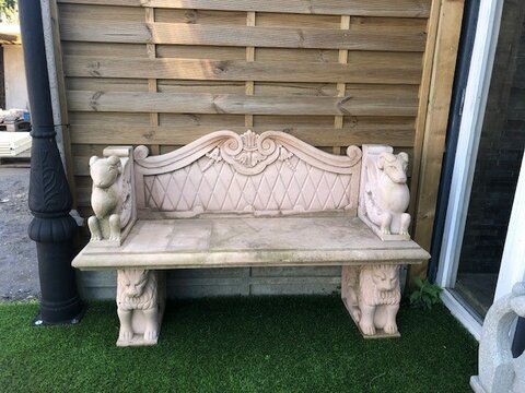 NOW SOLD Beautiful reclaimed stone bench B88
