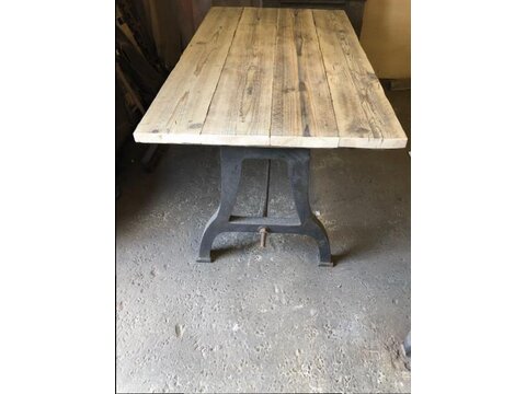 Wonderful bespoke hand made table created with reclaimed scaffold boards