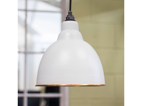 Light Grey And Hammered Brindley Pendant