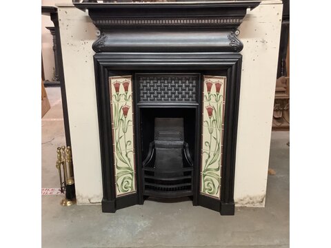 FP299 - Original Period Fireplace with Floral tiles