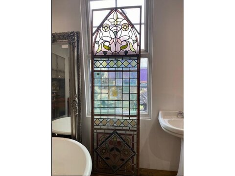 Stunning stained glass leaded glass window panel