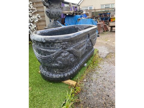 Hand carved stone planter P1622