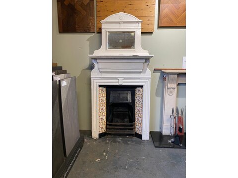 Original cast iron fireplace with over mirror ref:1411