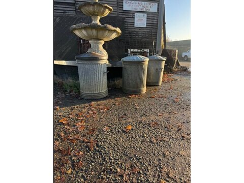 We have in stock a large stock of period metal dustbins from a major film set