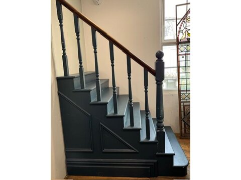 A quirky part staircase reclaimed from a tv set sc119