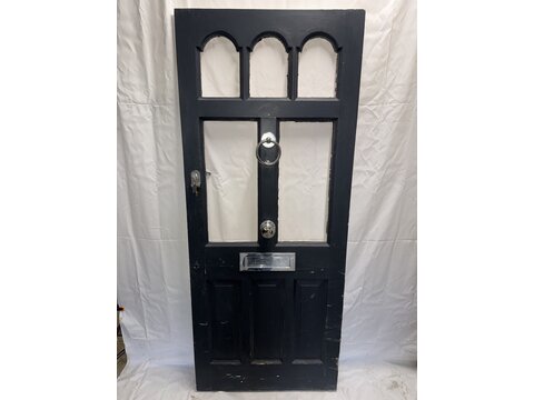 Vintage  Period Front Door with Three Arched Panels