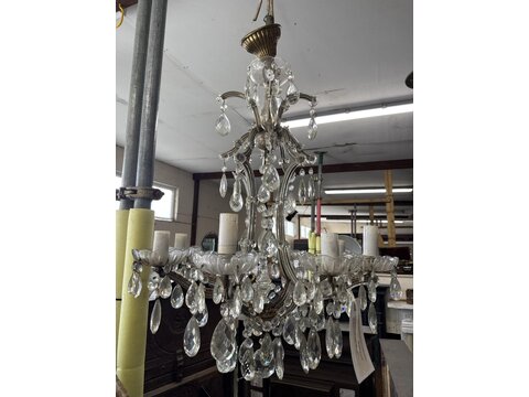 Vintage Maria Teresa Style Crystal Chandelier &ndash; 8 Light l166