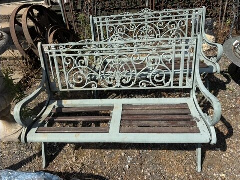 ornate Victorian style cast iron garden bench GB317