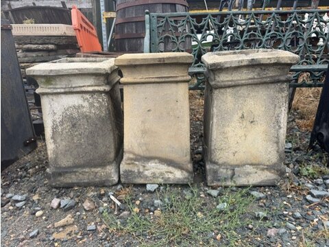 A set of Buff Victorian Chimney Pots CP2708